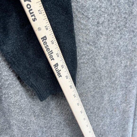 Adidas Pullover Men Small Gray Knit Pullover Crewneck Sweatshirt Trefoil CF540 - Picture 5 of 10